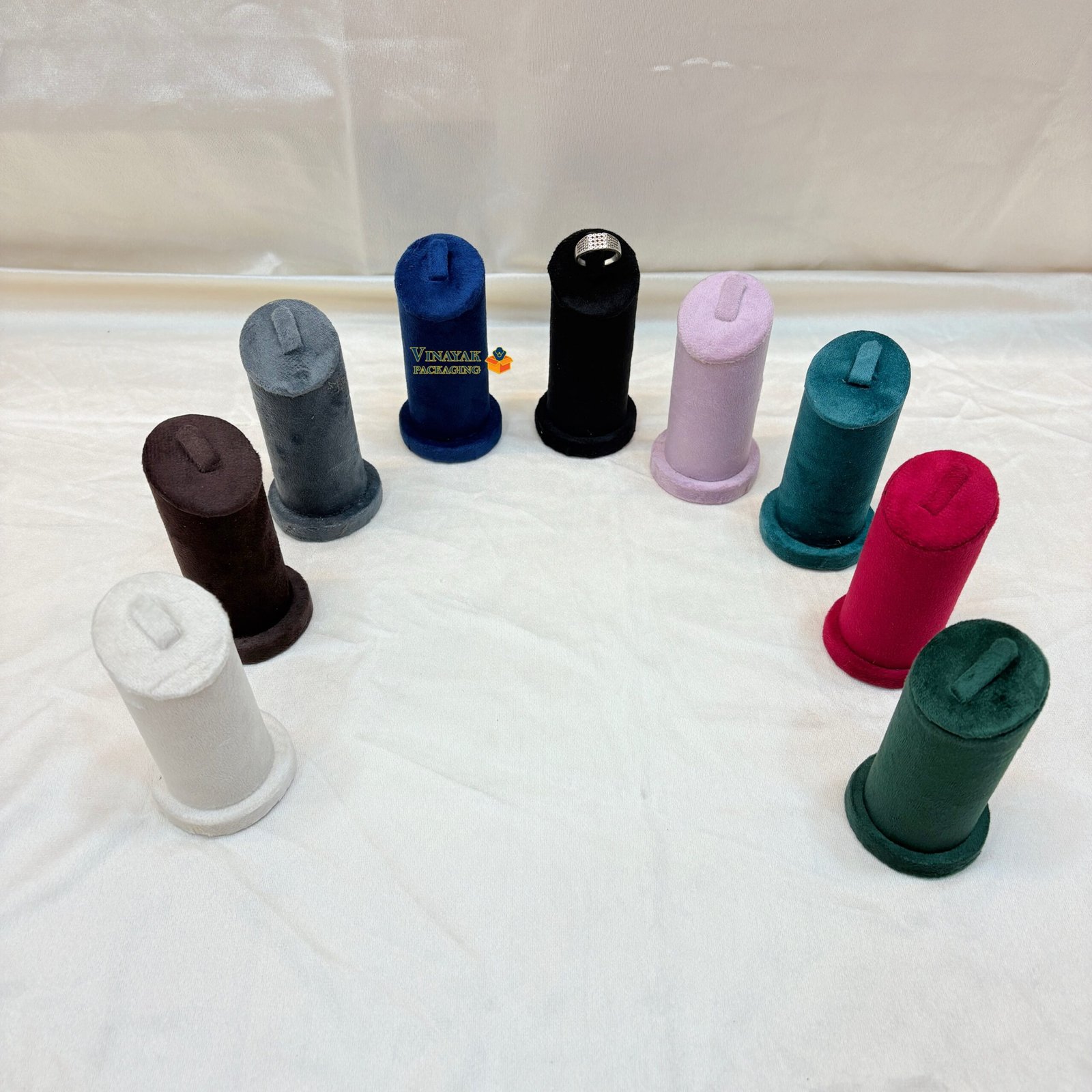 Velvet Ring Display Stands – Multi-Colour Jewellery Showroom Props 1 PCS