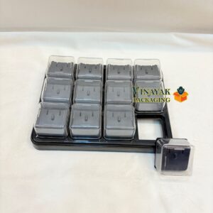 Transparent Earrings Box Tray – Multi-Slot Jewellery Storage Organizer 1 Set in 12 PCS