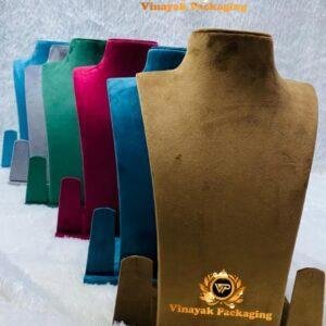 Velvet Necklace Display Stands – Premium Multi-Color Jewellery Showroom Props (1pcs)