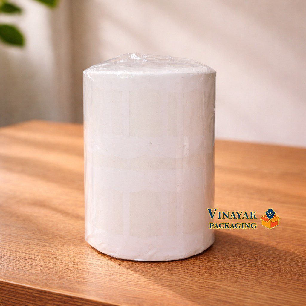 Round Price Sticker Roll – Self Adhesive White Label Stickers