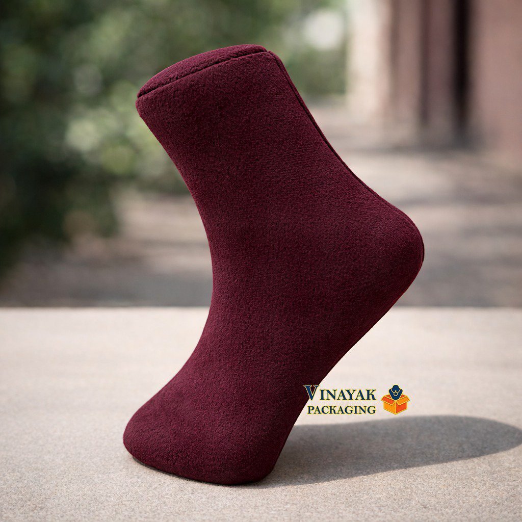 Velvet Anklet Display Stand – Foot Shape Jewelry Display Holder for Anklets