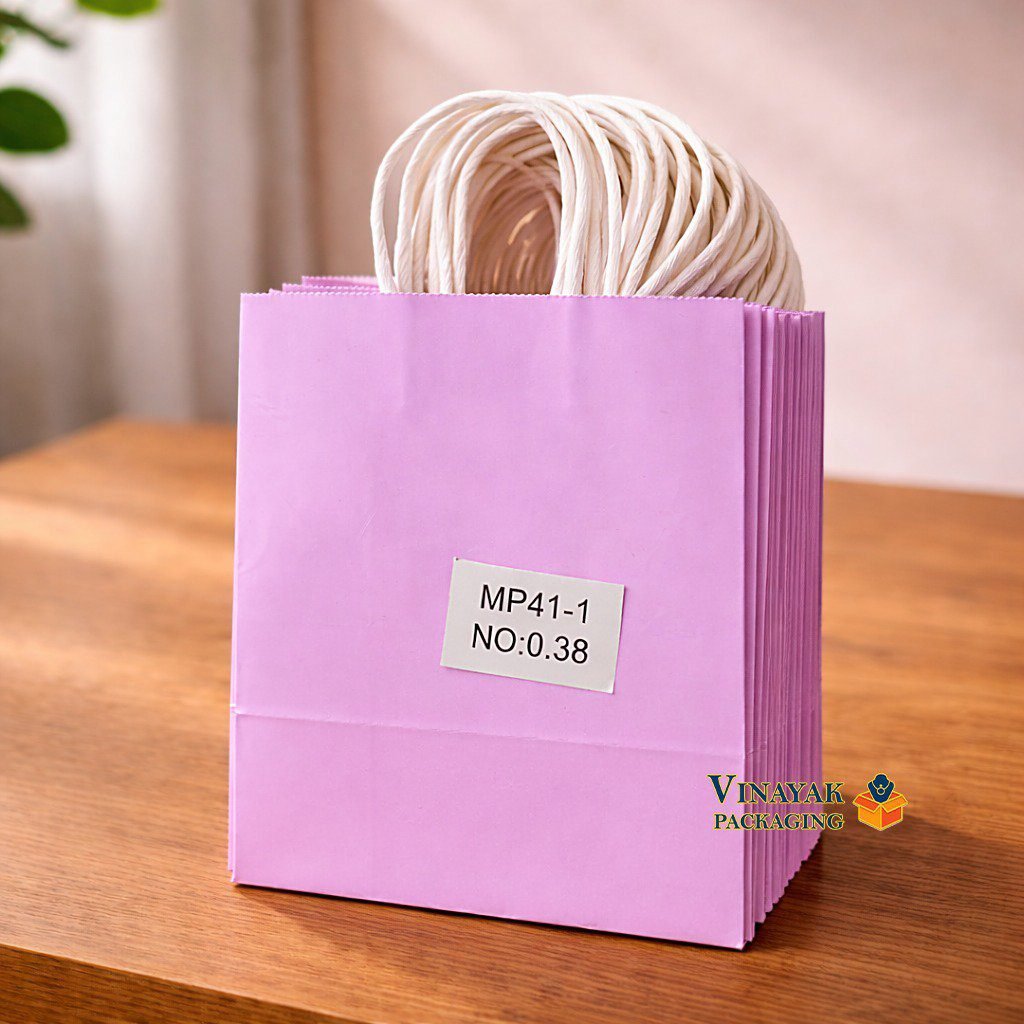 Colored Paper Gift Bags with Twisted Handles - Shopping Bags for Jewelry, Gifts, packaging (12 pcs, 7*9 inch)