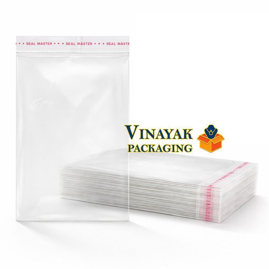 Transparent BOPP Self-Seal Packing Covers 47 Micron – Premium Clear Adhesive Sealing Bags for Jewelry, Packaging & Storage (Pack of 500 PCS)