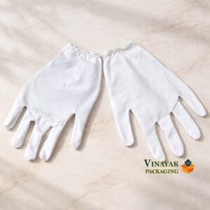 White Cotton Gloves – Free Size Elastic Fit