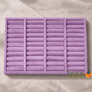 Velvet Kada Bracelet Display Tray – Multi-Row Jewelry Storage Tray for Bangles, Bracelets (size 10*14)