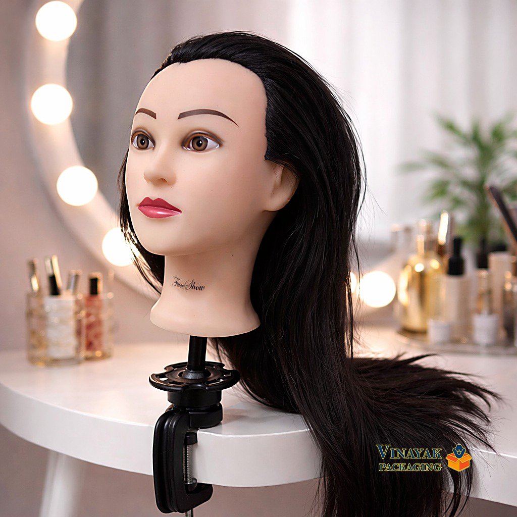 Professional Mannequin Head with Long Hair for Salon Training & Display