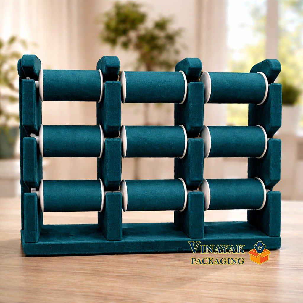 9 roll and 3-Tier Velvet Bangle Display Stand (size 10*12)