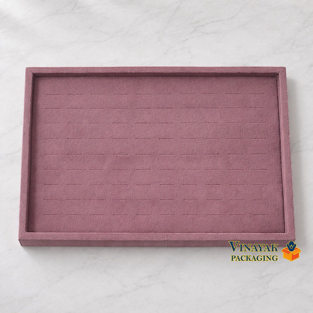 Velvet Ring Display Tray Organizer – Multi Slot Jewelry Ring Holder Tray (size 10*14)