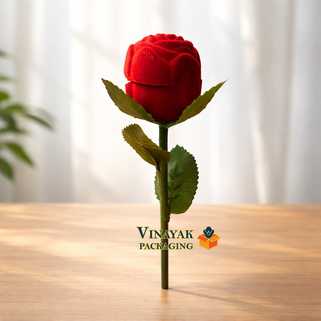 Luxury Rose Shape Ring Box