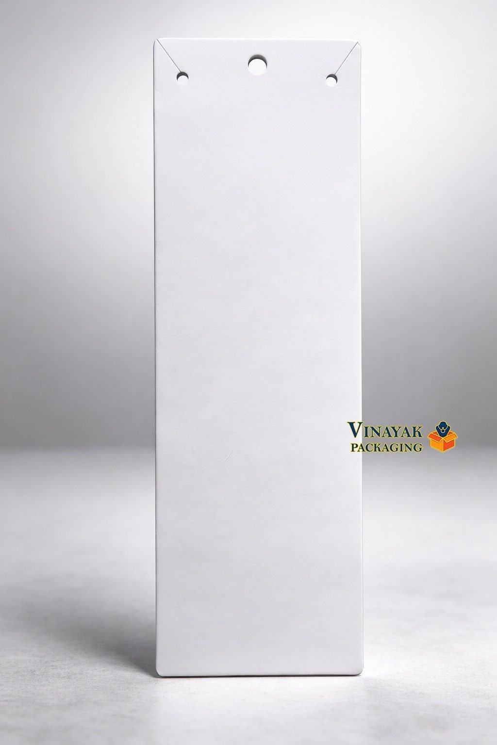 Premium chain White Hang Tag Cards with Pre-Punched Holes - 100 pcs (1.5*6.5 inch)