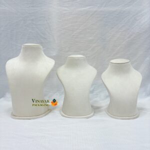 White Velvet Necklace Display Bust Stands(3 sizes)
