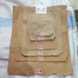 Brown Kraft Paper Bags – Multi Size Paper Packing Bags 1 Set 100 PCS
