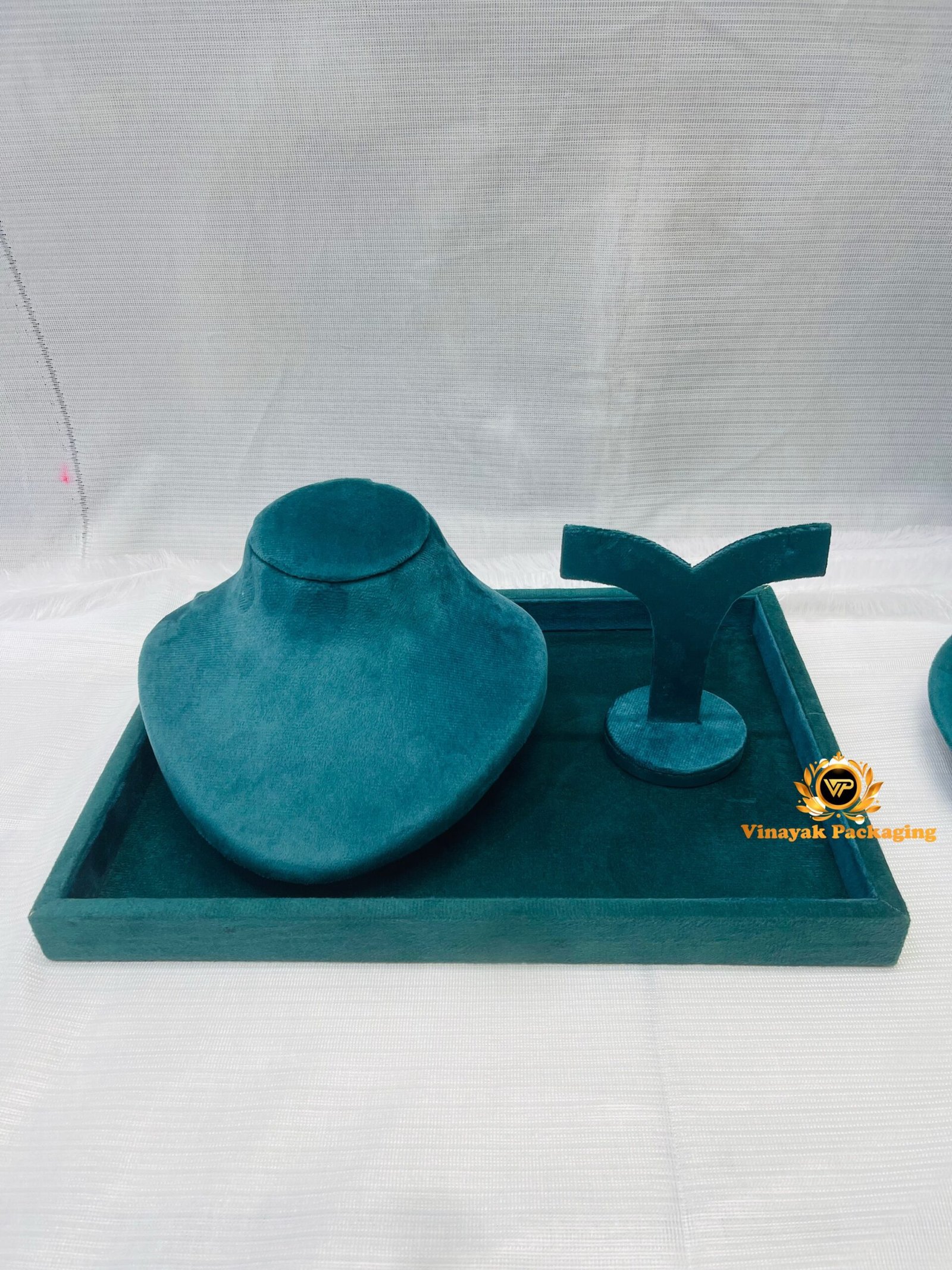 Full Jewelry Display Set – Teal Velvet