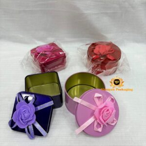 Decorative Rose-Embellished Gift Boxes for Gifting & Packaging (6 pcs)