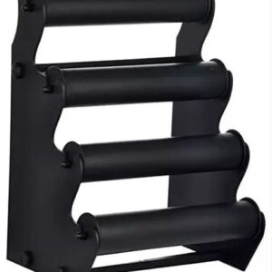 Black Metal Multi-Tier Bracelet & Bangle Display Stand – 4 Rod Jewellery Organizer