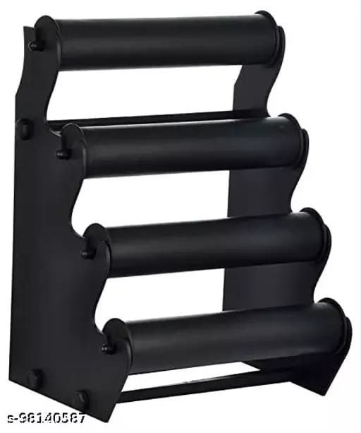 Black Metal Multi-Tier Bracelet & Bangle Display Stand – 4 Rod Jewellery Organizer