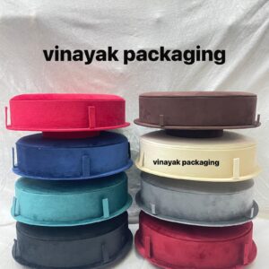 Velvet Hip Belt Display Box | Premium Round Jewellery Storage & Presentation Case - 1 pcs