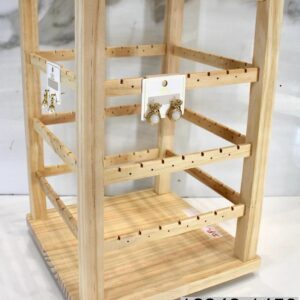 Wooden Multi-Tier Rotating Earring Display Stand