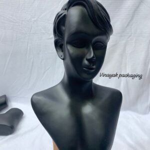 Black Fiber Lady Mannequin Bust – Jewellery Display Stand