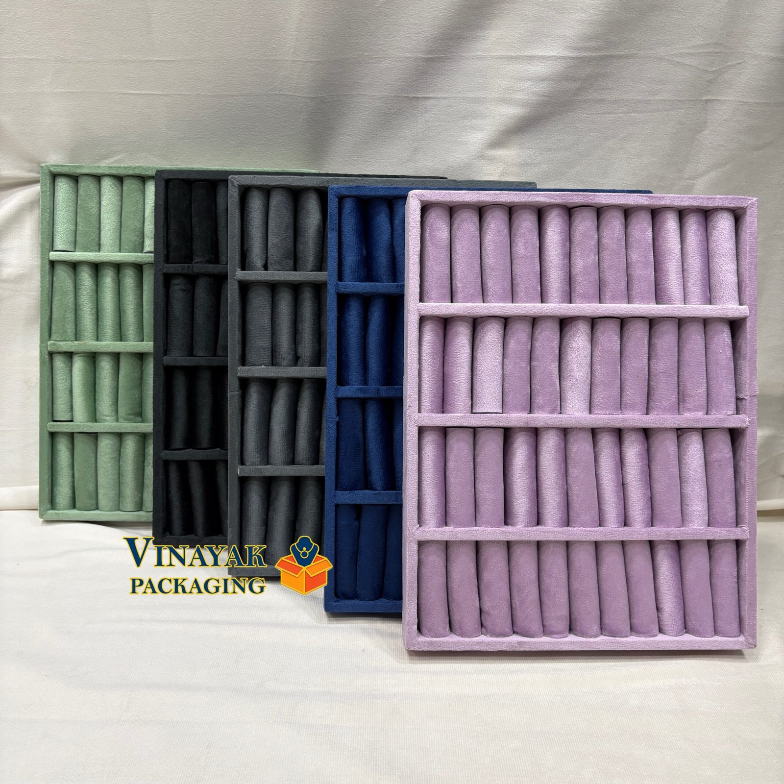 Velvet Kada Bracelet & Ring Display Trays