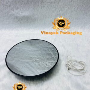 Rotating Display Turntable with Mirror Surface – Electric 360° Jewelry & Product Display Stand