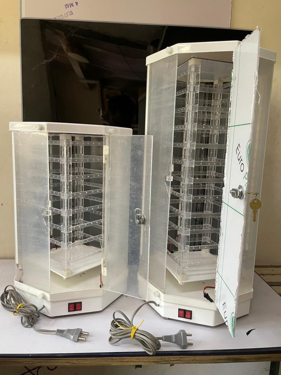 Earrings Rotating Display Stand with LED Light