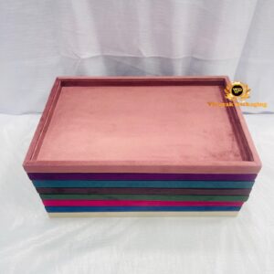 Premium Velvet Jewellery Display Tray – Multipurpose Organizer for Rings, Earrings & Accessories (1 pcs)