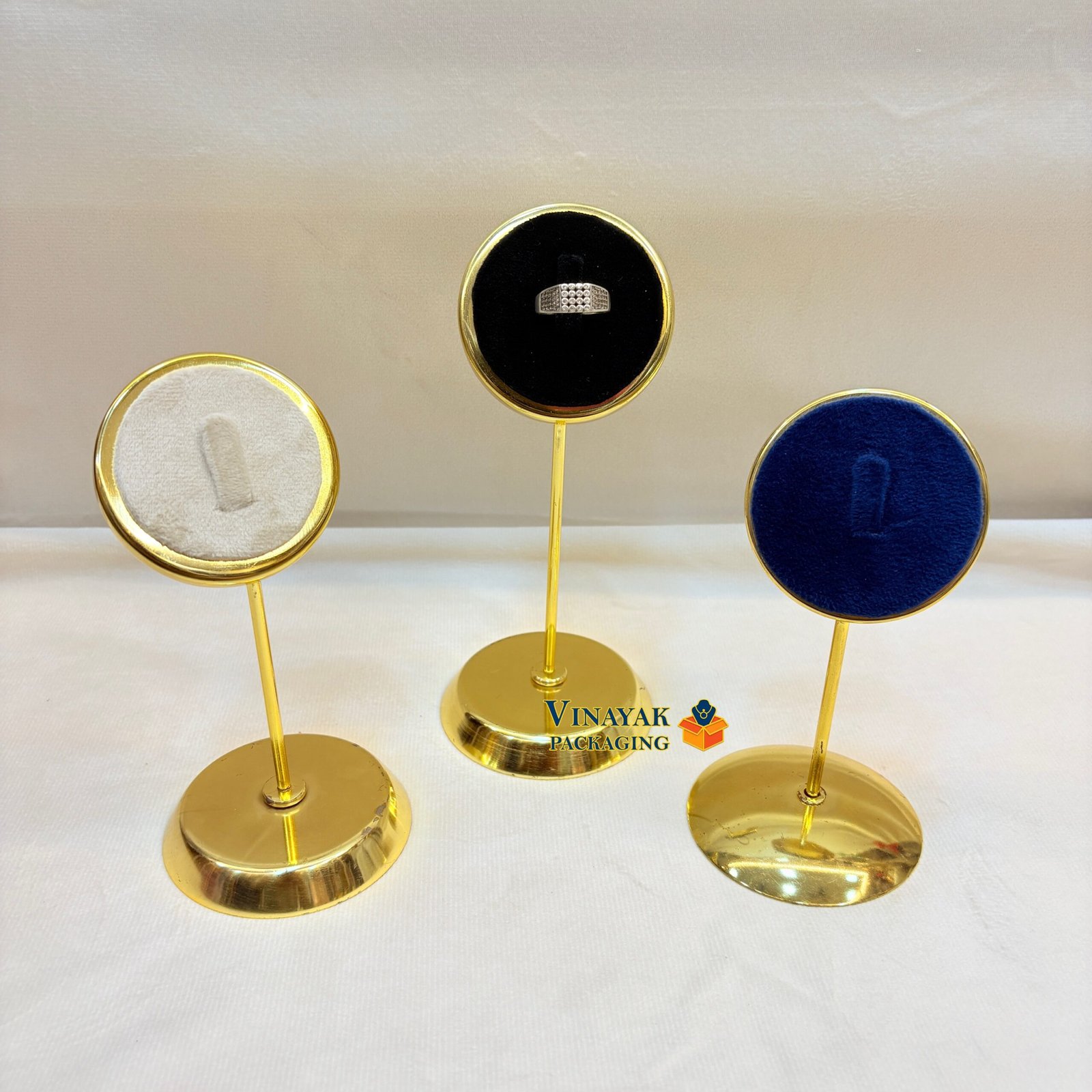 Premium Quality Gold Metal Ring Display Stand