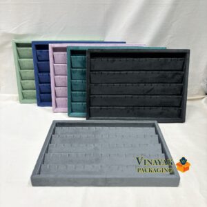 Premium Velvet Earrings Display Trays – Multi-Color Jewelry Organizer