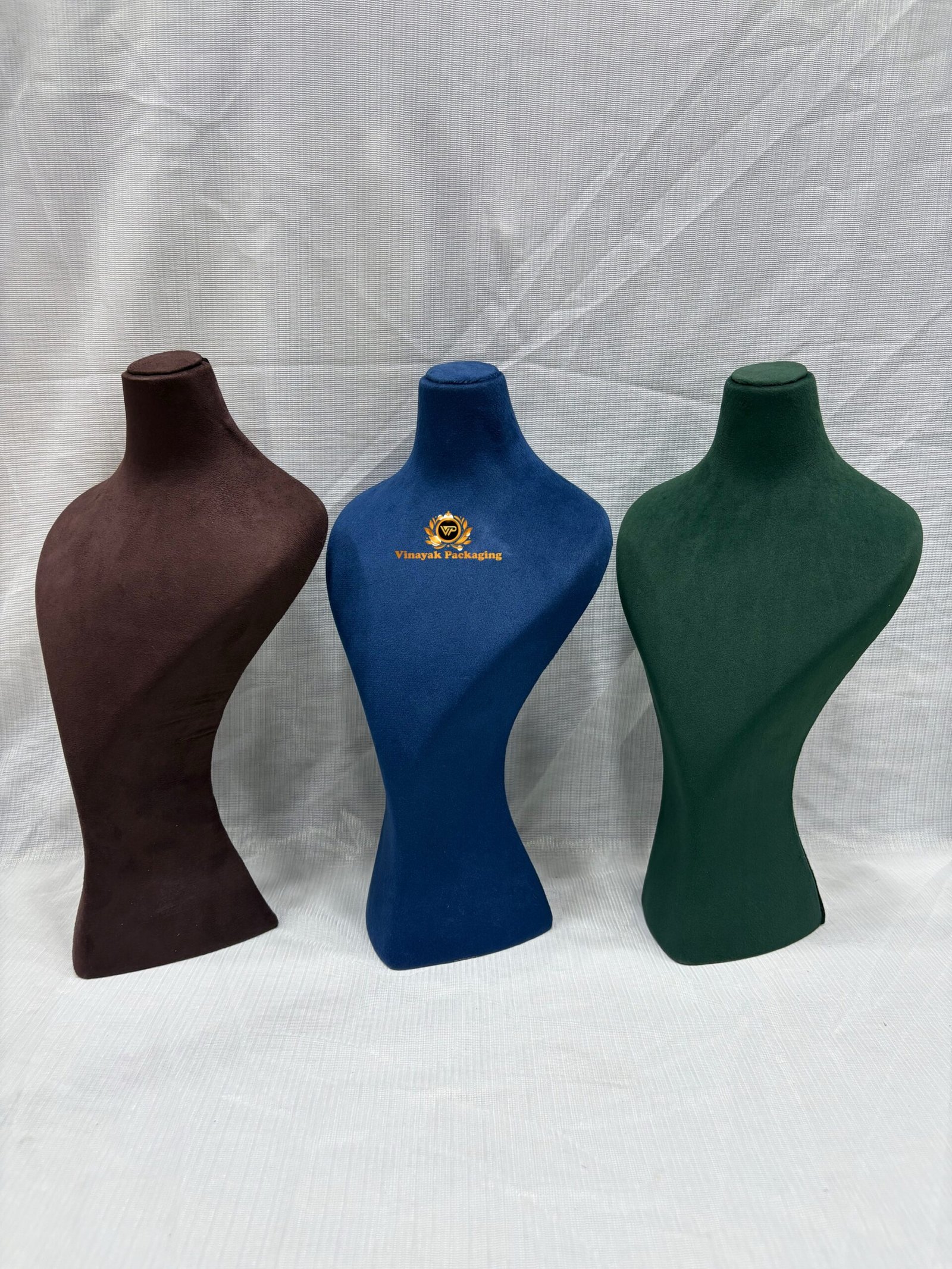 V-Shape Velvet Necklace Display Bust – Premium Jewellery Stand for Chain & Pendant (1 pcs) 14 Inch