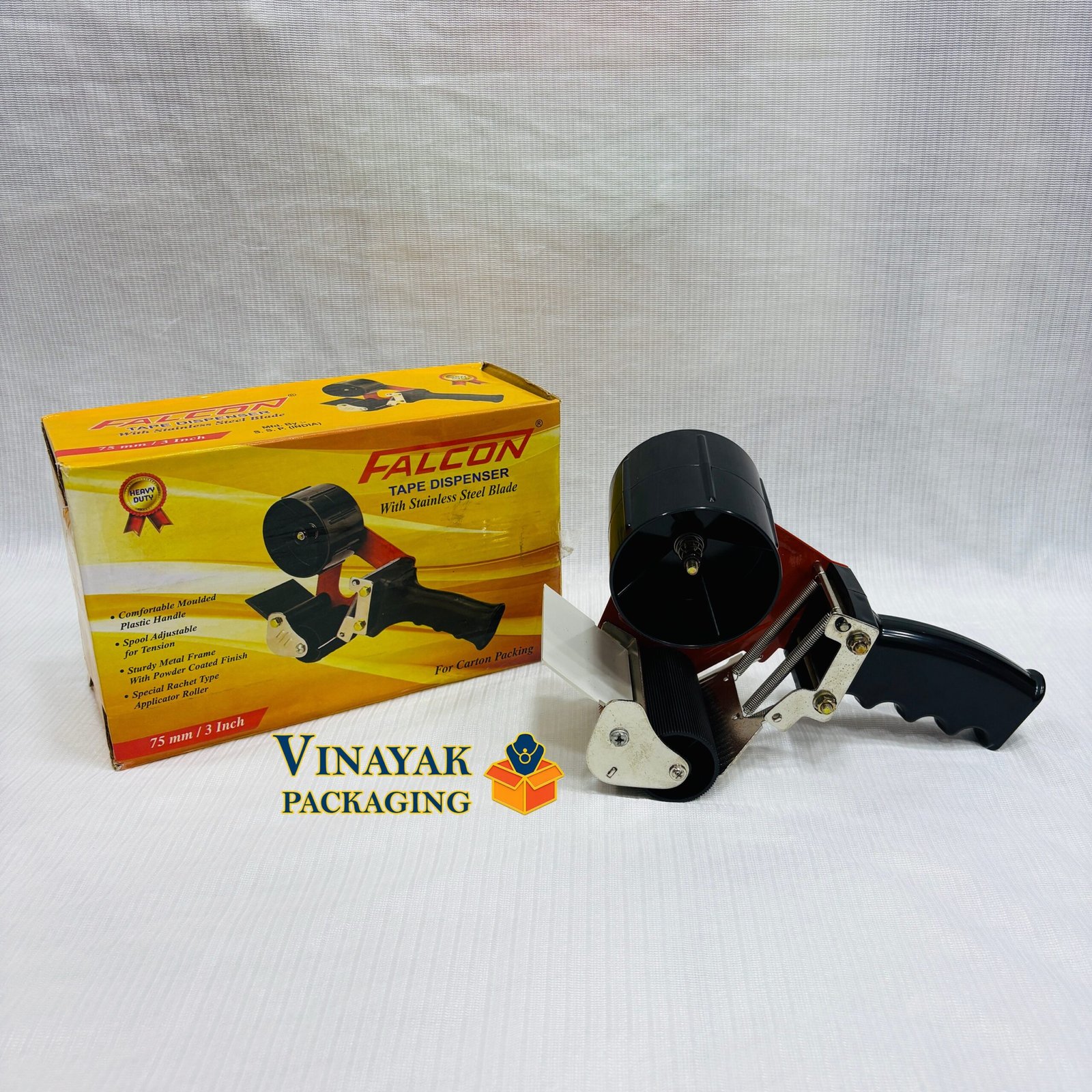 Heavy-Duty Falcon Tape Dispenser – 3 Inch (75 mm)