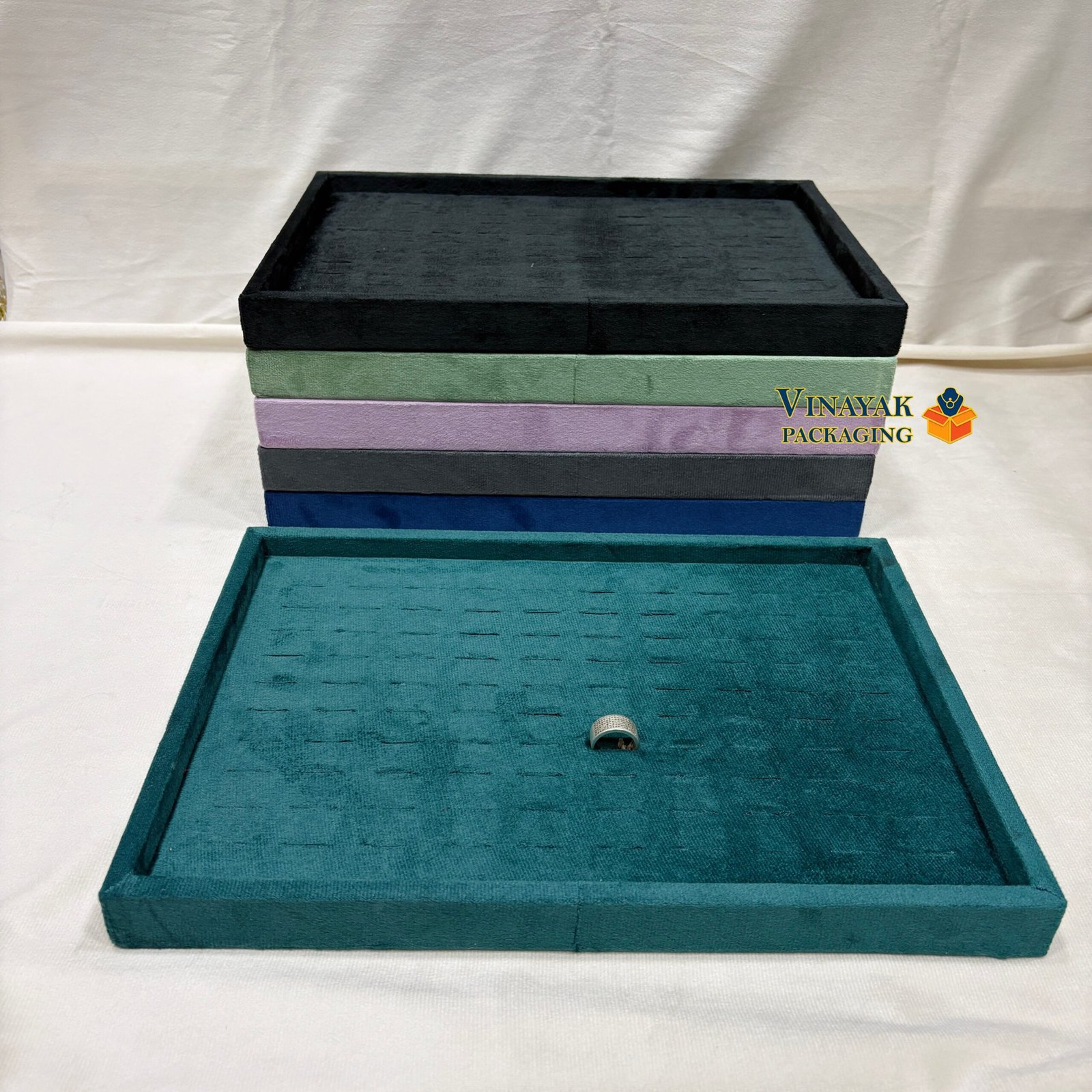Multi-Color Velvet rings Display Trays