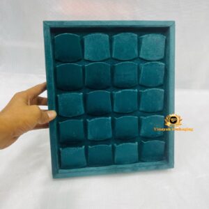 Velvet Earring Display Tray with Individual Slots | Jewellery Organizer for Studs & Small Earrings