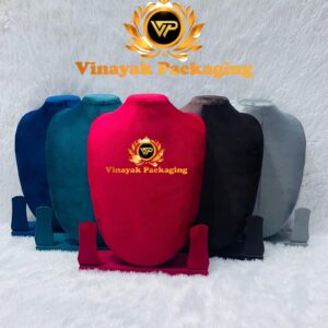 Velvet Necklace Display Stand – Multi-Color Jewellery Busts