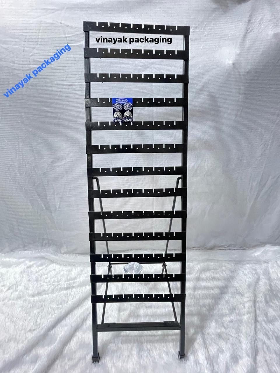 Iron Floor Standing Jewellery Display Rack – Multi-Row Earring & Stud Display Stand (1*3 feet)