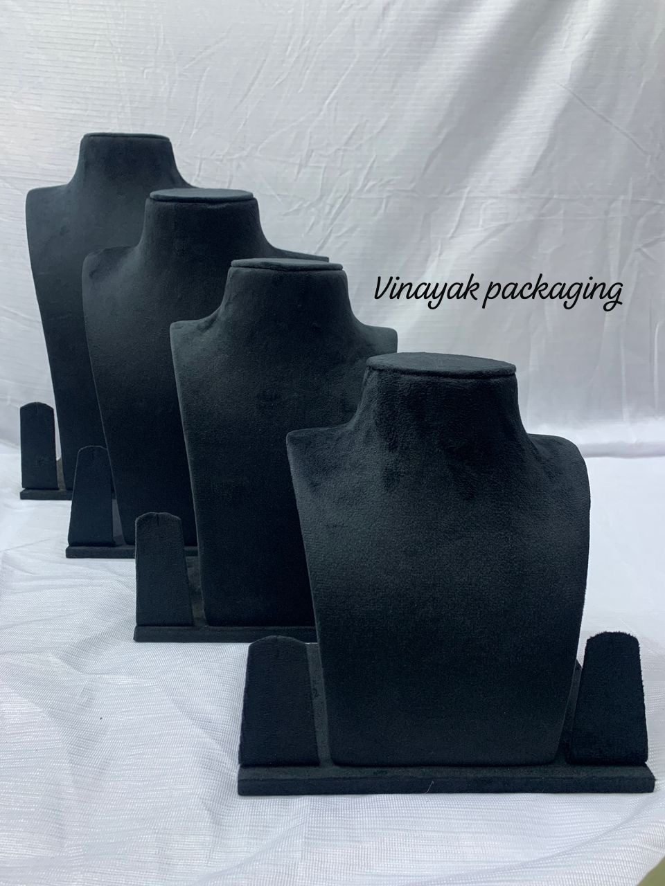 Black Velvet Necklace & earring Display Stand