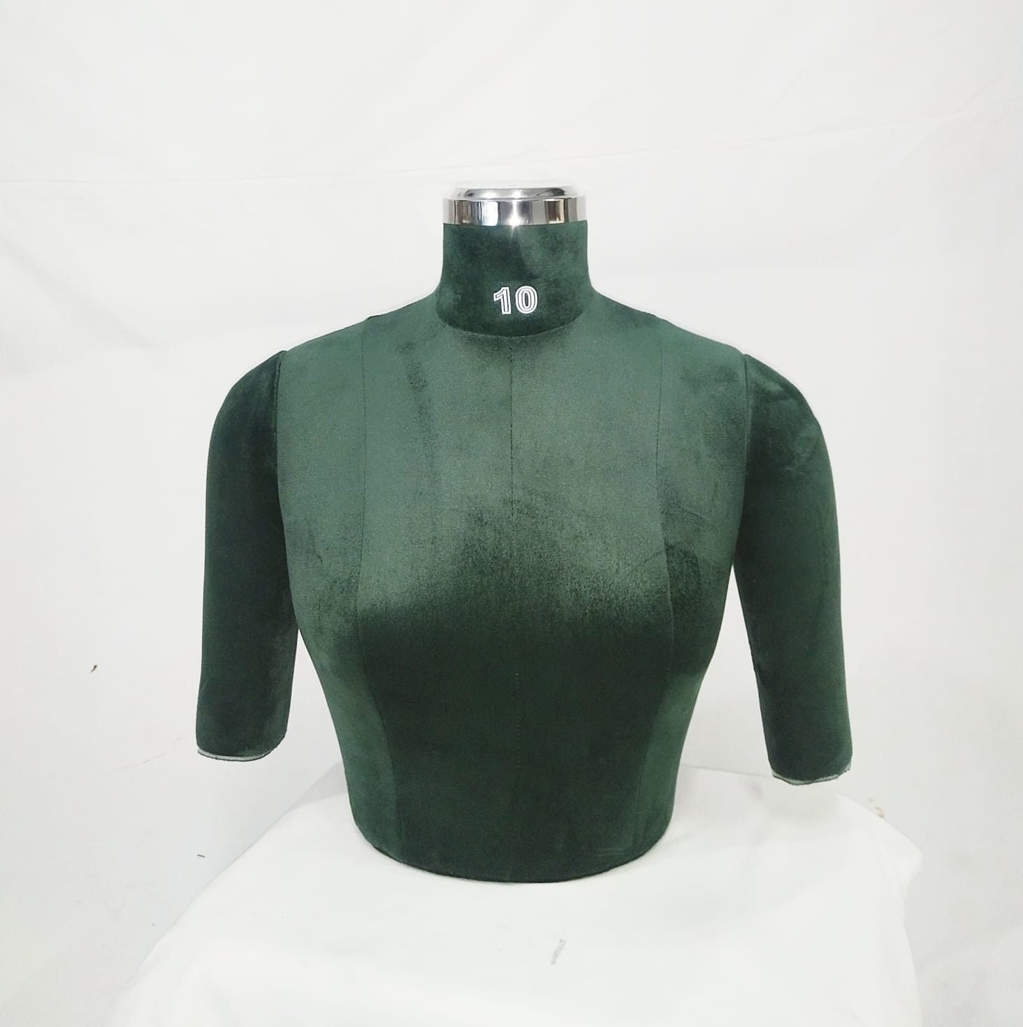 Dark Green Velvet Dress Form Torso