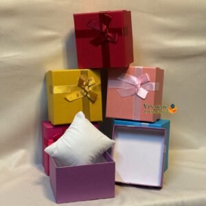 Colorful Gift Boxes with Decorative Ribbons and Cushion Insert 1 Pack in 6 PCS