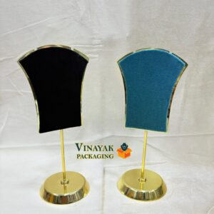 Elegant Necklace Display Stands – Velvet & Gold Finish