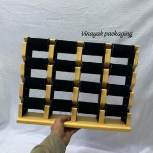 Multi-Row Velvet Bangle Display Stand (16 roll bangles)