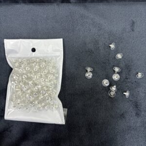 Clear Silicone Earring Backs for Jewellery Making