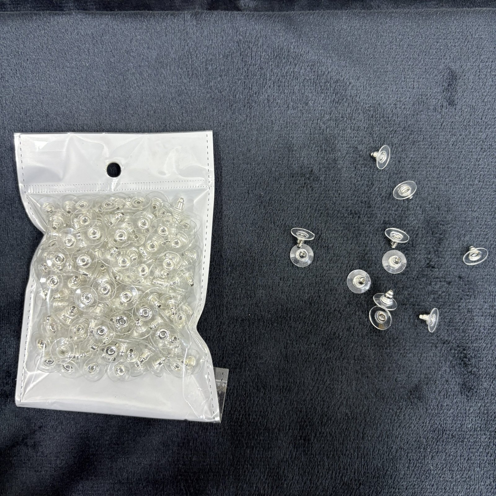 Clear Silicone Earring Backs for Jewellery Making