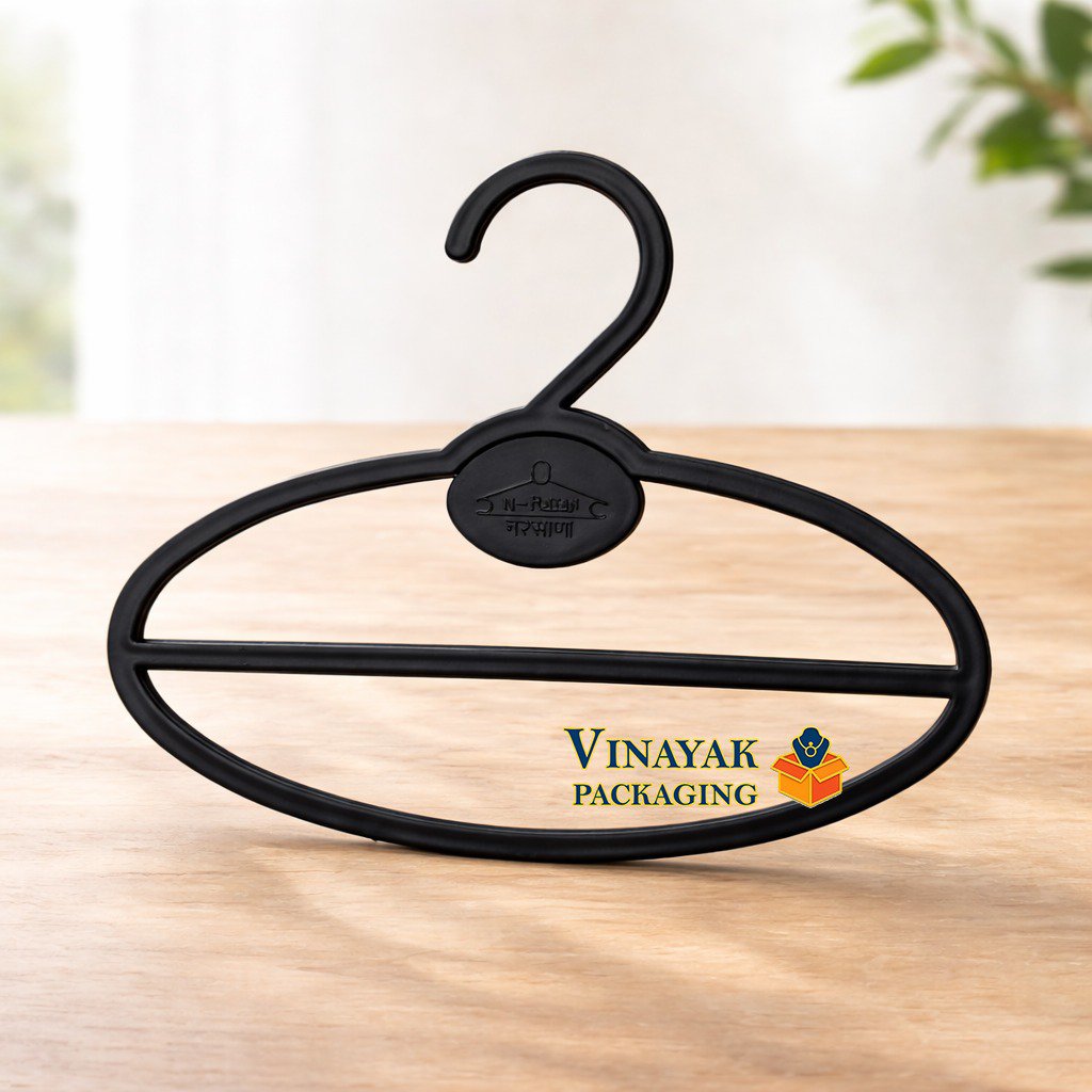 Premium Plastic Saree & Garment Hanger – Heavy Duty Oval Design Clothes Hanger (10 pcs pack)