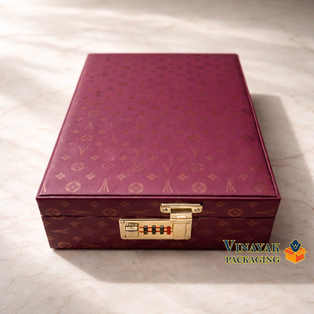 Premium Velvet Jewellery Storage Box with Lock – Multi-Compartment Organizer (size 8*12)