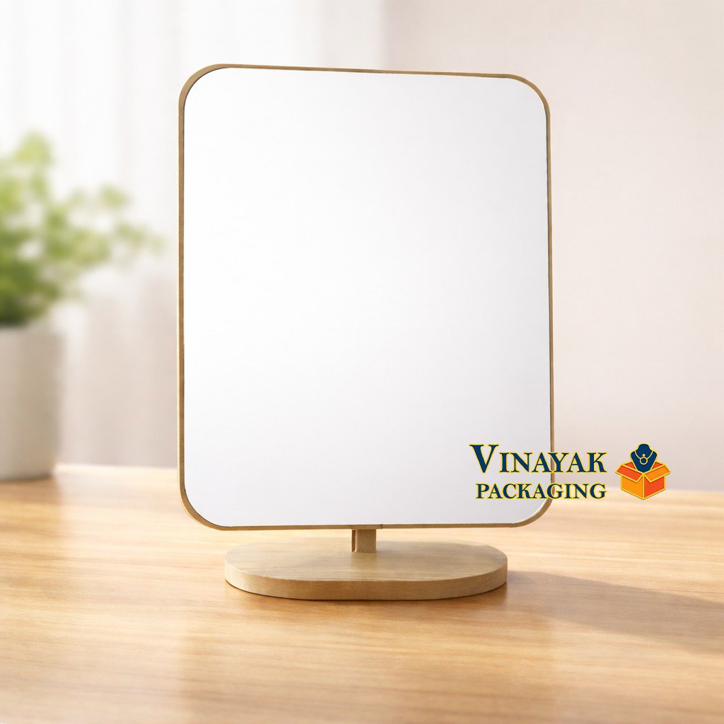Wooden Vanity Mirror with Stand | Premium Tabletop Makeup Mirror