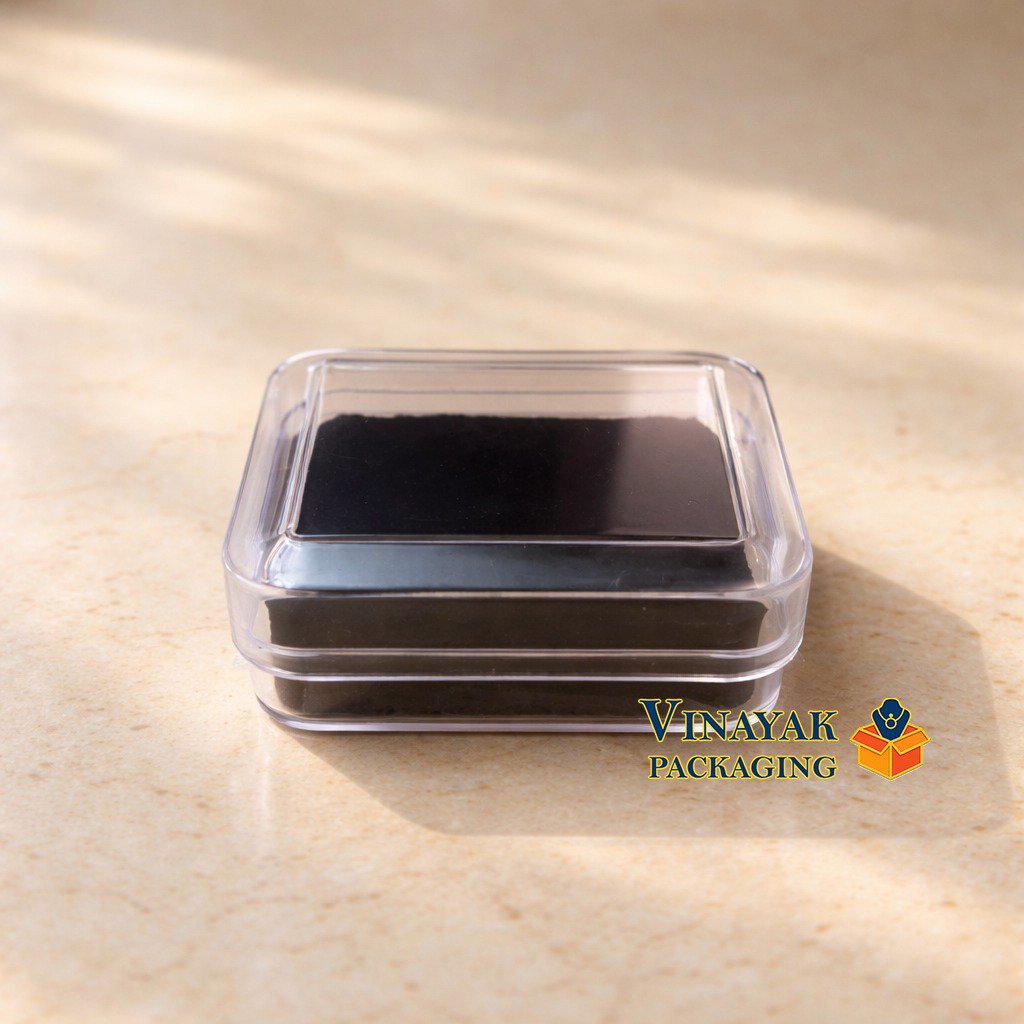 Premium Transparent Earrings Box Set with Black Velvet Cushion (12 pcs pack)