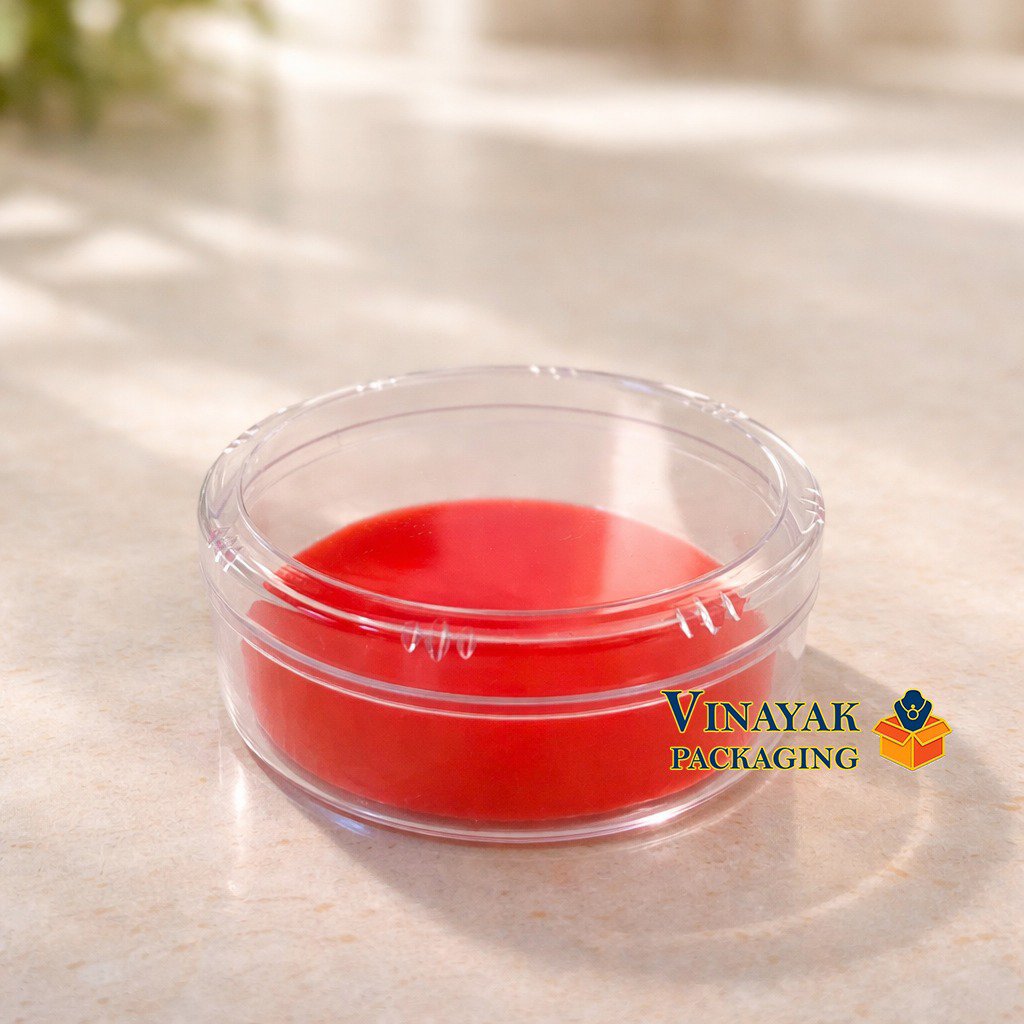 Premium Round Plastic Bangle Box with Red Velvet Cushion (12 pcs pack)