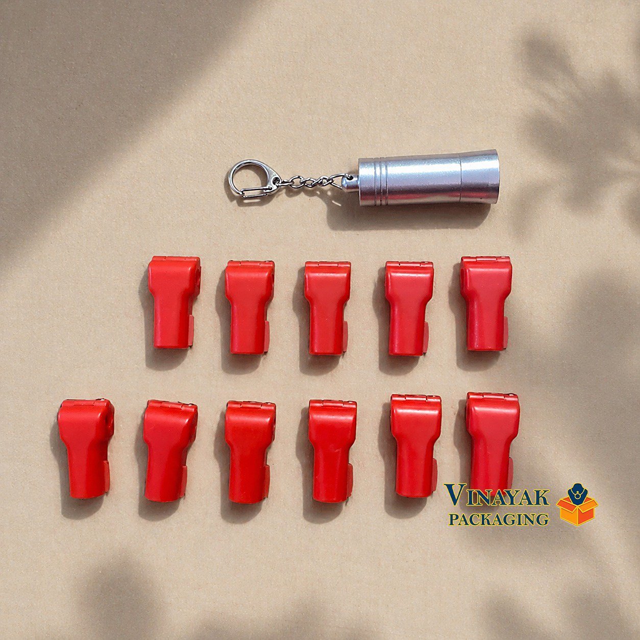 100 Pieces Nylon Tag Pins Lock Set with 1 Key | Red Plastic Security Lock Pins for Jewelry, Garments & Accessories Tagging