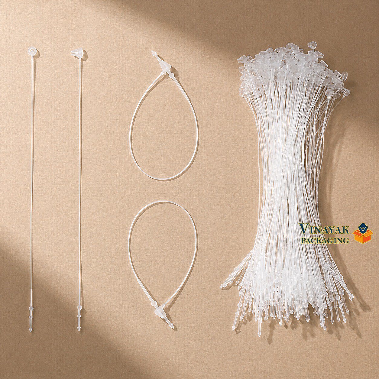 Premium Nylon Tag Pins / Loop Lock Fasteners for Jewellery & Garment Tagging (Transparent, Durable) - 500 pcs