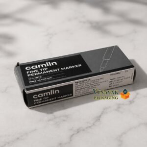 Camlin Fine Tip Permanent Marker Pen Set – Black Waterproof Permanent Marker (10 pcs)
